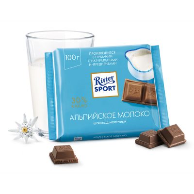 Шоколадка "Ritter SPORT Альпийское Молоко"